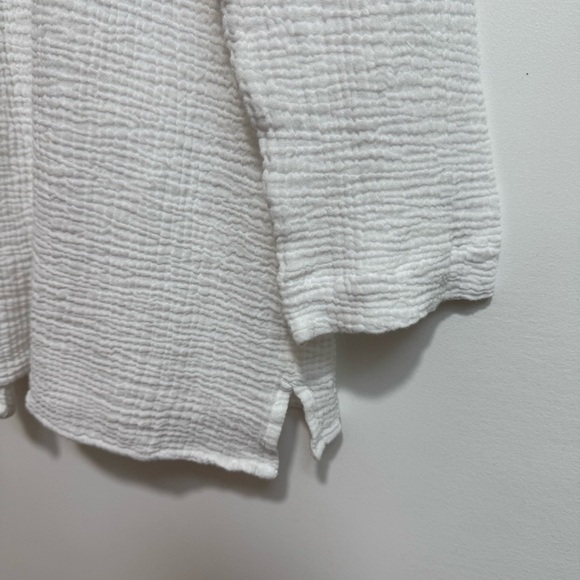 J. Jill PureJill 100% Cotton Gauze Button Front Long Sleeve Top - Picture 11 of 14